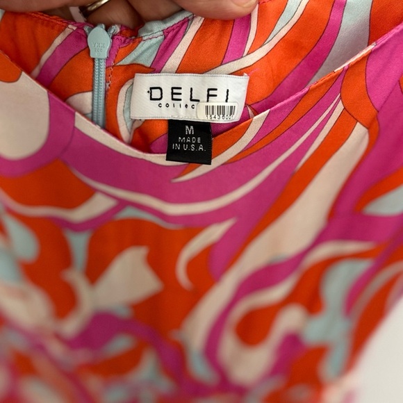 Delfín Vibrant Pink and Orange Women's Dress size M - Picture 5 of 5